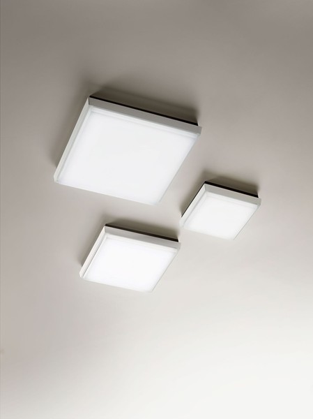 LED Deckenleuchte AußEn Weiß IP54 Aluminium H:5 Cm 3000 K Deckenlampe Eingang-image