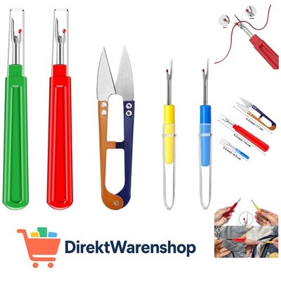 4 Stück Nahttrenner,Saumtrenner Seam Ripper Set mit Schutzkappe,Groß/Klein Nä...