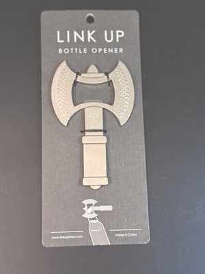 LinkUp Bottle Opener   Sleek Metal Minimalist Design