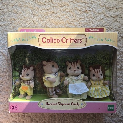 Calico Critters Hazelnut Chipmunk Family Set Of 4 NEW IN BOX read
