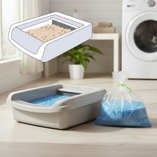 15 Count Disposable Litter Liners for Easy Cat Litter Tray Cleaning - 37" x 13"