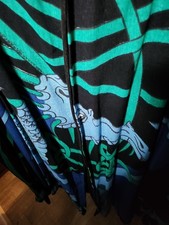 This Hooded Cloak Is Made Out Of Tapestries And Lined With Suade It Is Blue And