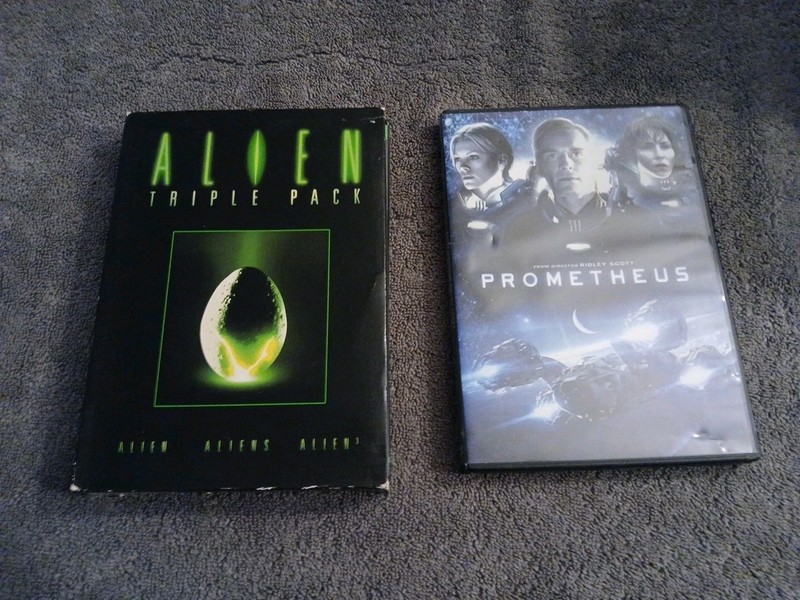 Lot of 4 - - DVD Movies - ALIEN TRILOGY AND PROMETHEUS