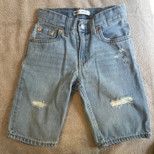 Boys Sz 6- Distressed Levi 511 Slim Adjustable Waist Jean Shorts