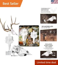 Skull Master Antler Mount System: 3D Modeled Classic White Deer Skull Design