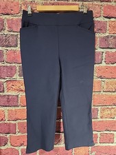 Chico s Capri Pants 12/ 14 Navy Blue Pull On C114