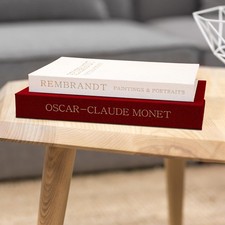 Decorative Books, Coffee Table Books Decor, Linen Fake Book for Home Table De...