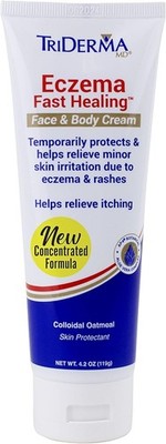 TriDerma Eczema Fast Healing Face & Body Soothing Cream - FSA Eligible - 4.2 oz