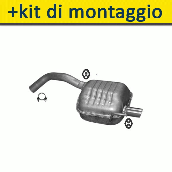 BFC ALFA ROMEO 147 1.6 2.0 105/120/150HP 2000-2008 Silenziatore Marmitta Posteriore+