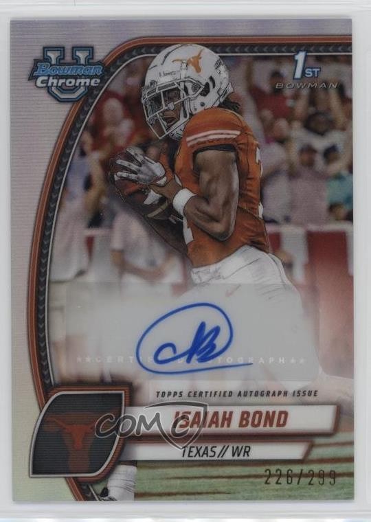 2024 Bowman U Chrome Prospect Refractor 226/299 Isaiah Bond #PA-IBO Auto ry1