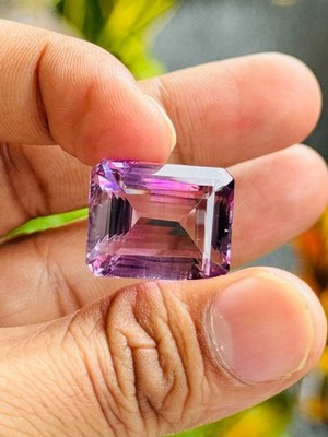 Natural 70.30 Ct Brazilian Purple Topaz Emerald Cut GIE Certified Loose Gemstone