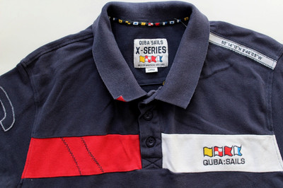 Quba: Sails X-Series men's polo shirt large navy Cotton S/S LSHTA748