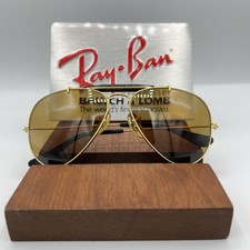Vintage Ray Ban B L Chromax Arista Black Outdoorsman w1663 58mm sunglasses