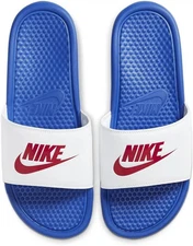 Nike BENASSI JDI Men's Slides Sandals NEW Sizes 9-13 Game Royal/White 343880-410