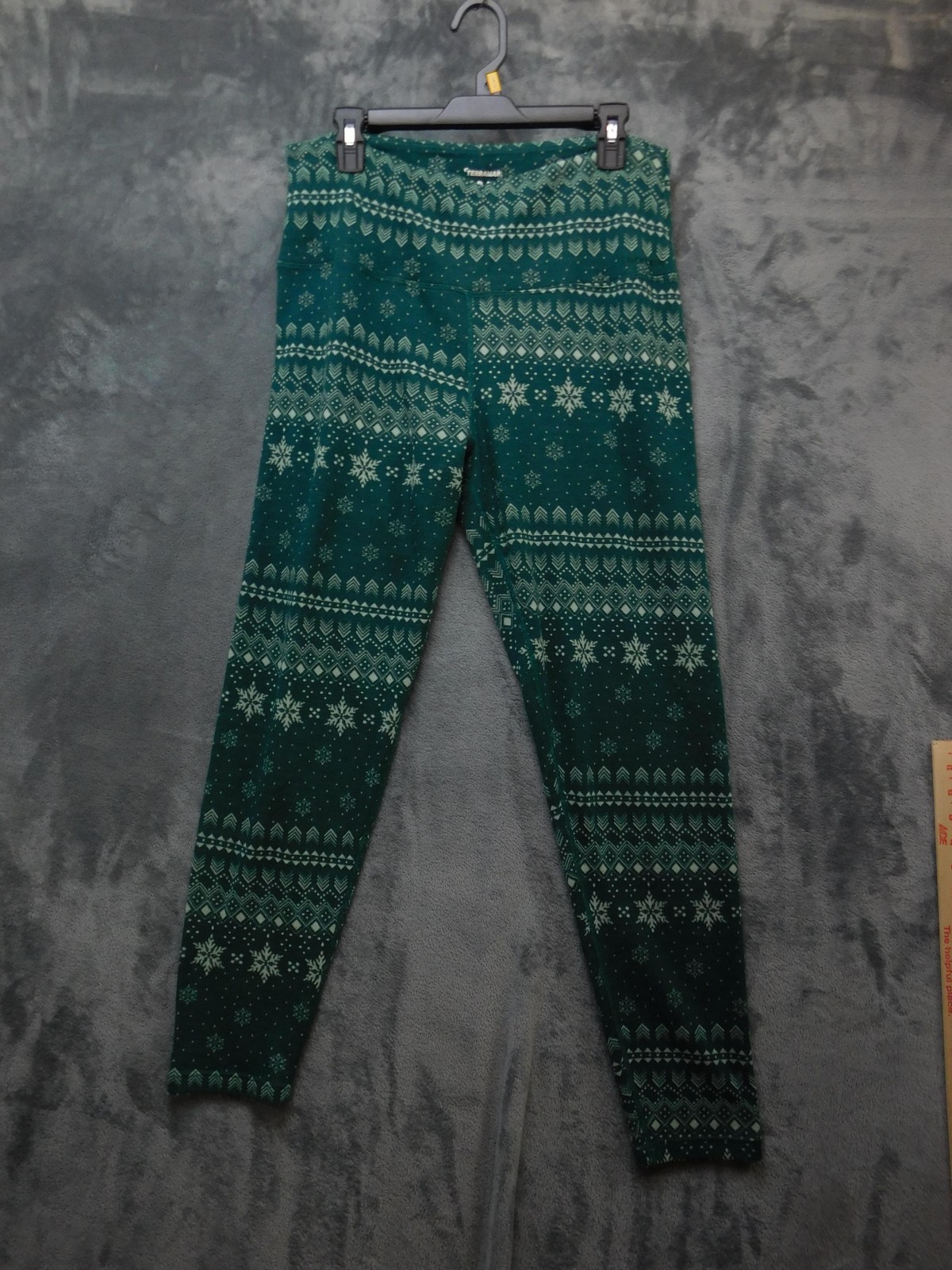 Terramar Merino Woolskins Base Layer Set Mens XL Green Snowflake Thermal