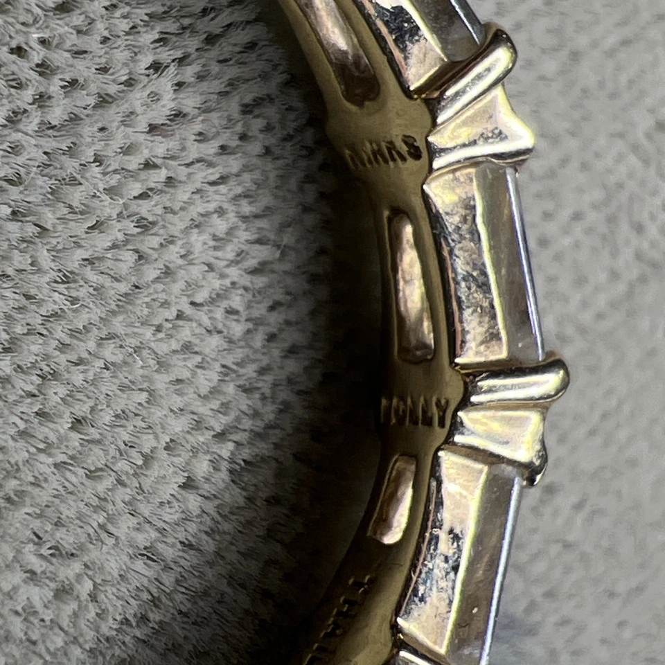 Anillo de cristal con placa de oro amarillo Kirk’s Folly de colección talla 8,75 Foto 4 de 4