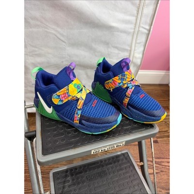 Nike Kids Blue Multicolor Strap Sneakers