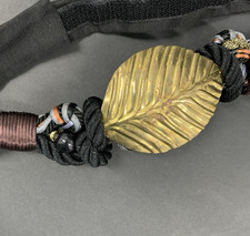 VINTAGE 80's CORDS/METAL Leaf BELT CAROLYN TANNER DESIGNS ADJUSTABLE