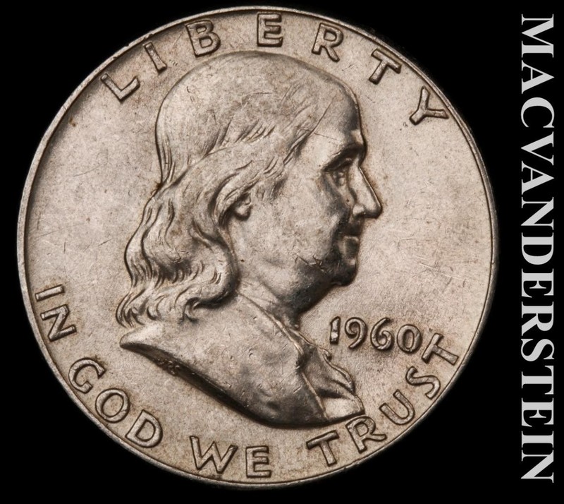 1960 Silver Franklin Half Dollar - Scarce  High Grade  Lustrous  #L6565