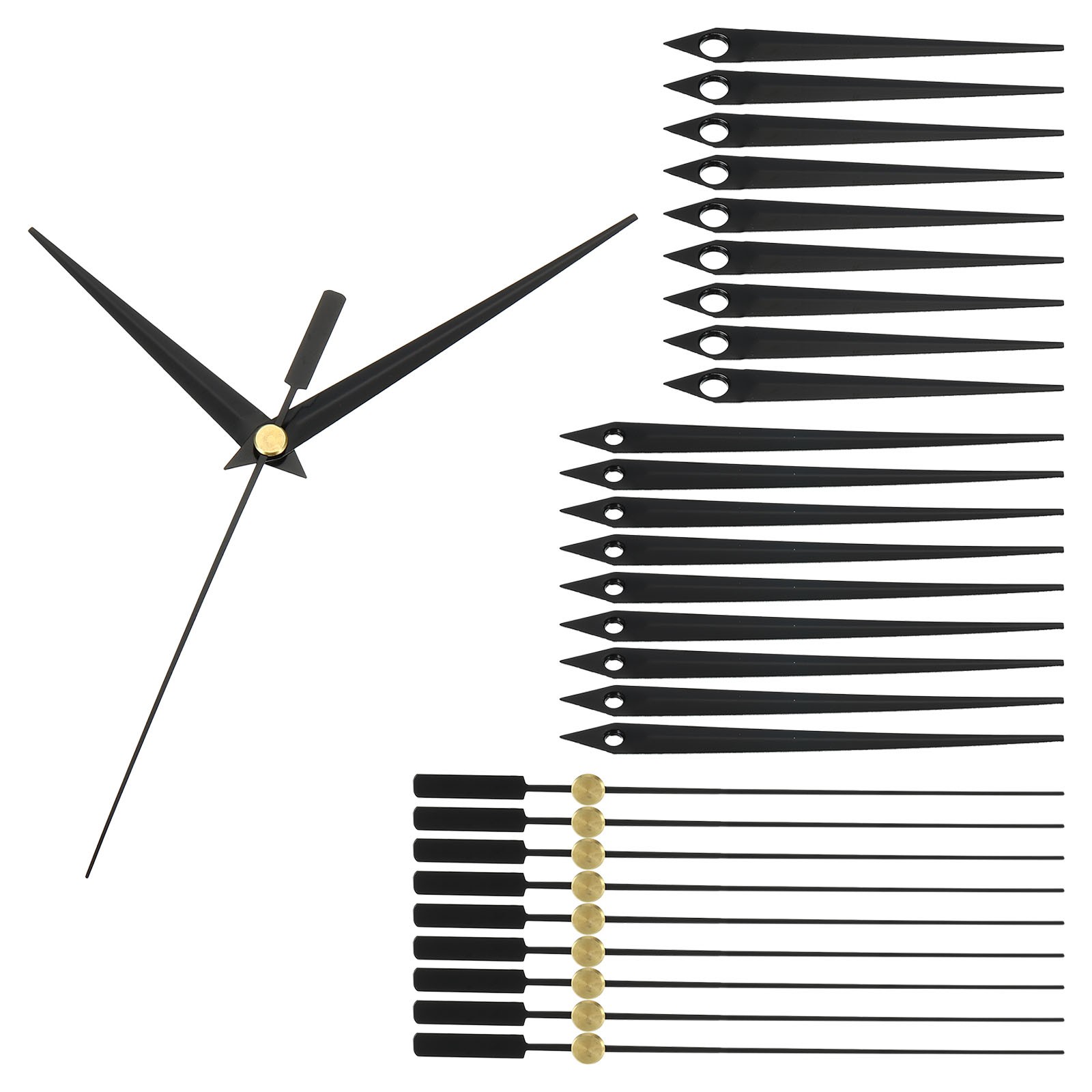 10 Set Black A01 Clock Hands Kits WALL CLOCK REPAIR Clock Mechanism Movement