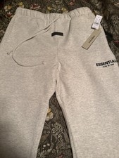 Essentials Fear Of God Light Oatmeal Sweat Pants Men s Xl Authentic Uncuffed