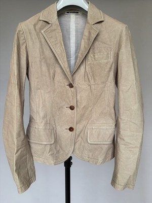 Jil Sander, Leder Jacke, Kaum Getragen, Wie Neu , 36