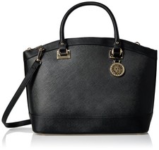 Anne Klein womens New Recruits dome satchel, Black, One Size US
