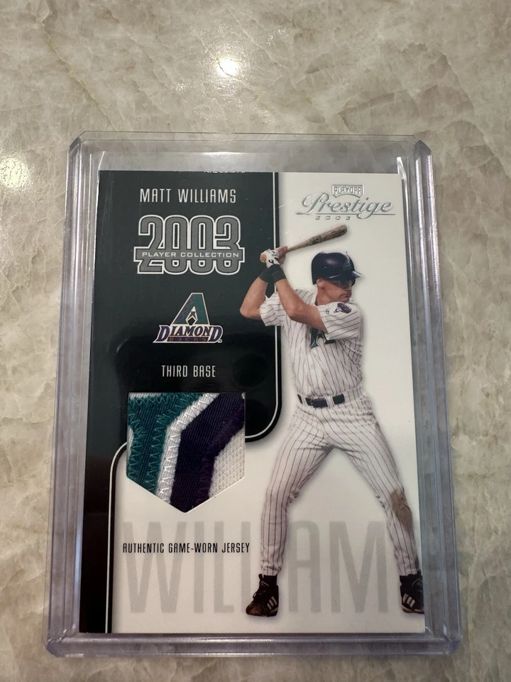 Parche de 3 colores/325 cartas Playoff Prestige 2003 colección de jugadores Matt Williams Foto 3 de 4