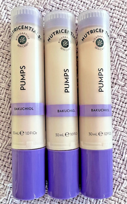 Lot of 3-Sealed NuSkin Nu Skin Nutricentials Bakuchiol Pump 1.0 fl oz(30 ml)