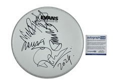Duran Duran Band Signed 10” Drumhead Simon Le Bon John Taylor Roger Nick Rhodes