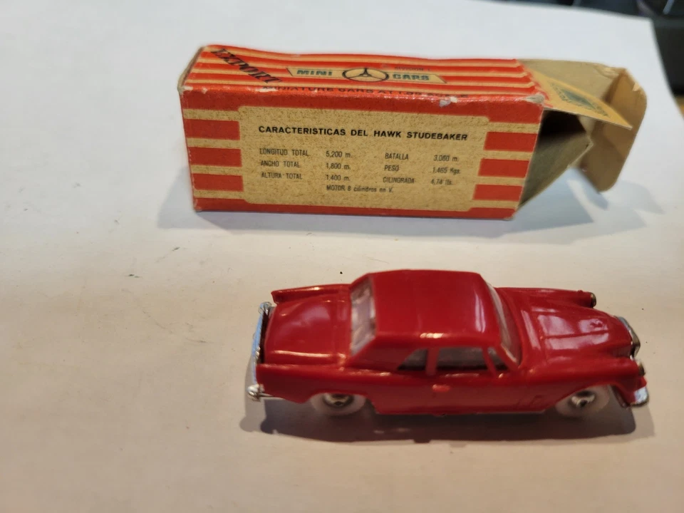 Angulos #92 Mini Coches Hawk Studebaker Rojo Hecho en España en los años 60 Foto 2 de 2