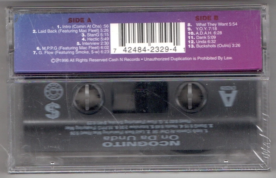 Incognito On Da Unda SEALED Bay Area Gangsta Rap G-Funk Tape Smoke Mac Fleet - Image 2 of 3