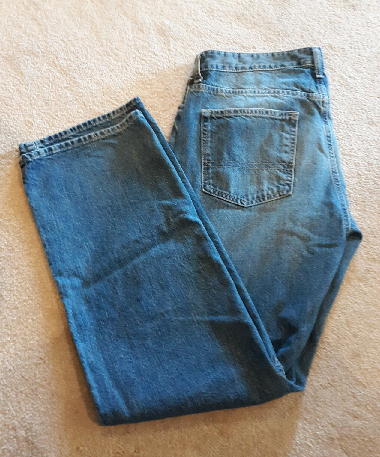MEN'S JEANS SIZE 34 RELAXED FIT BLUE TOMMY HILFIGER 34 X 32 thumbnail 4
