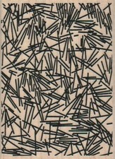 Lines Background 2 1/4 x 3" Rubber Stamp, Mixed Media Stamp