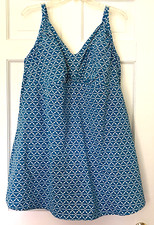 Lands End Slendersuit One Pc Swimsuit Shaping Control Front Back Swimdress 24W