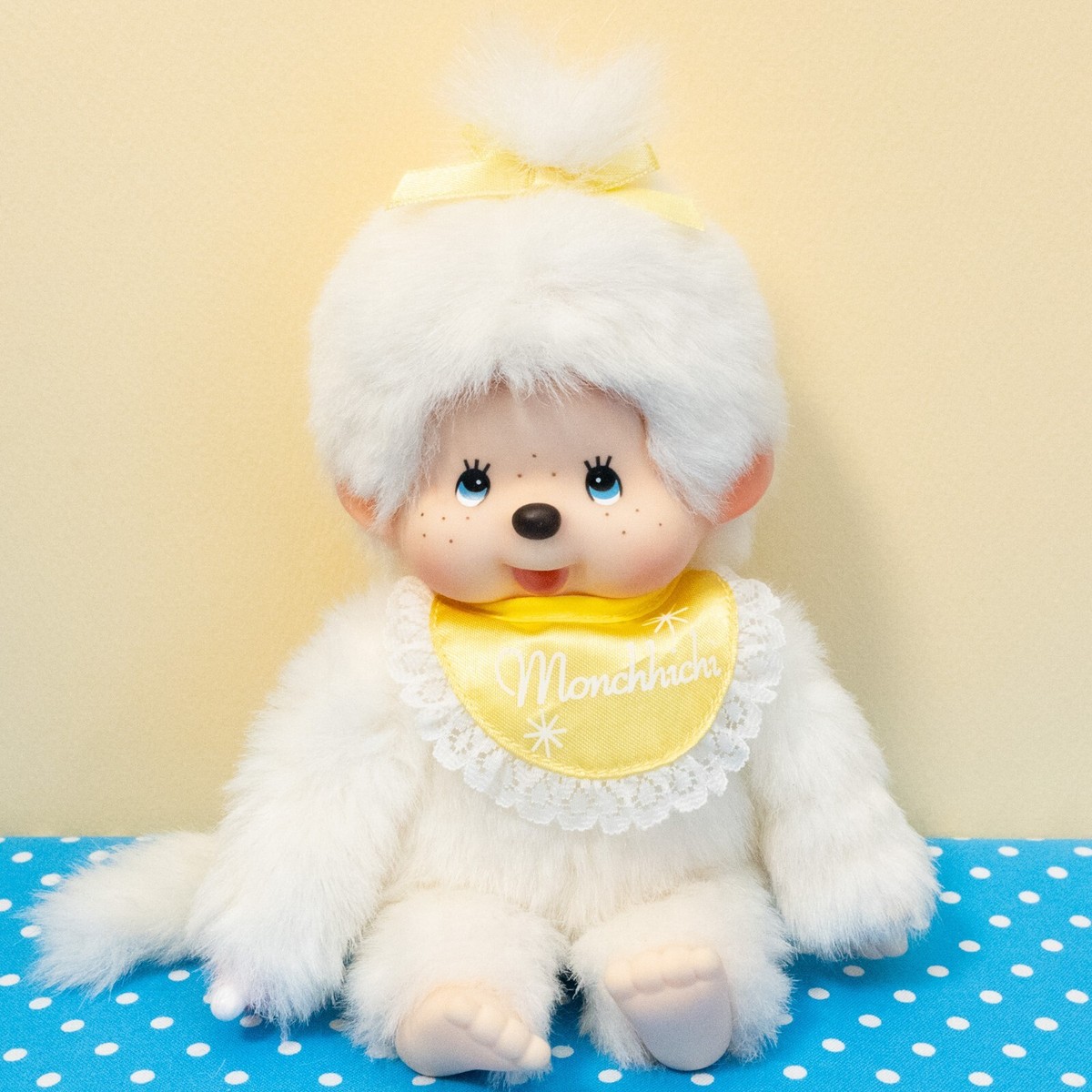新品 JAPAN モンチッチ ホワイト monchhichi 113 White Monchhichi Girl Hokkaido Tourist Limited Super Rare