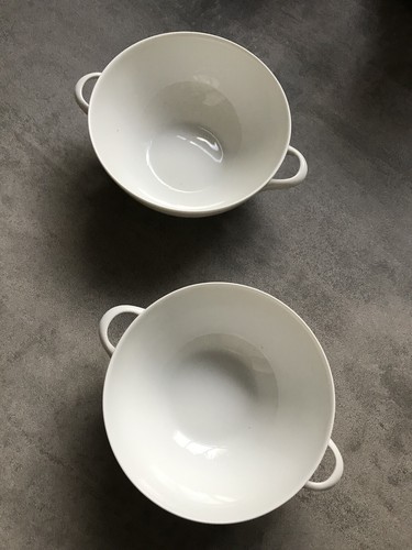 6 Weiße Suppentassen Aus Porzellan - 260 Ml, Spülmaschinenfest & Stapelbar