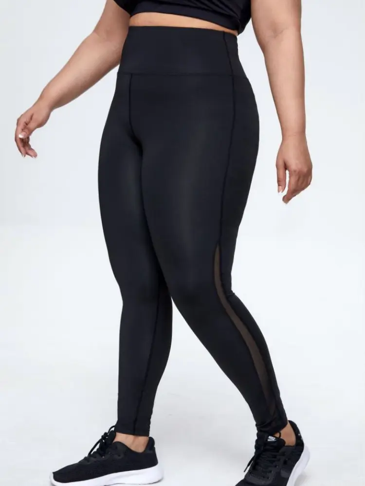 Plus Size Leggings Women Quick Drying Black Fitness Pants