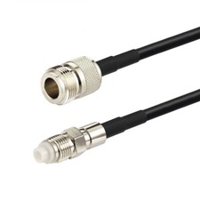 2m FME Female to N Type Female RG58 Antenna Adapter Cable for Cell Phone