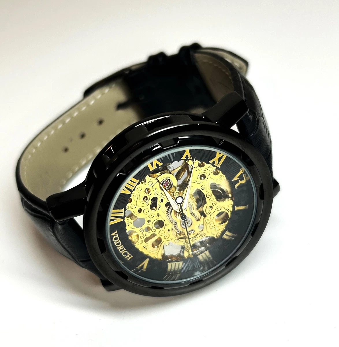 New Black Gold Vodrich Gatsby 40mm Men s Automatic Watch eBay