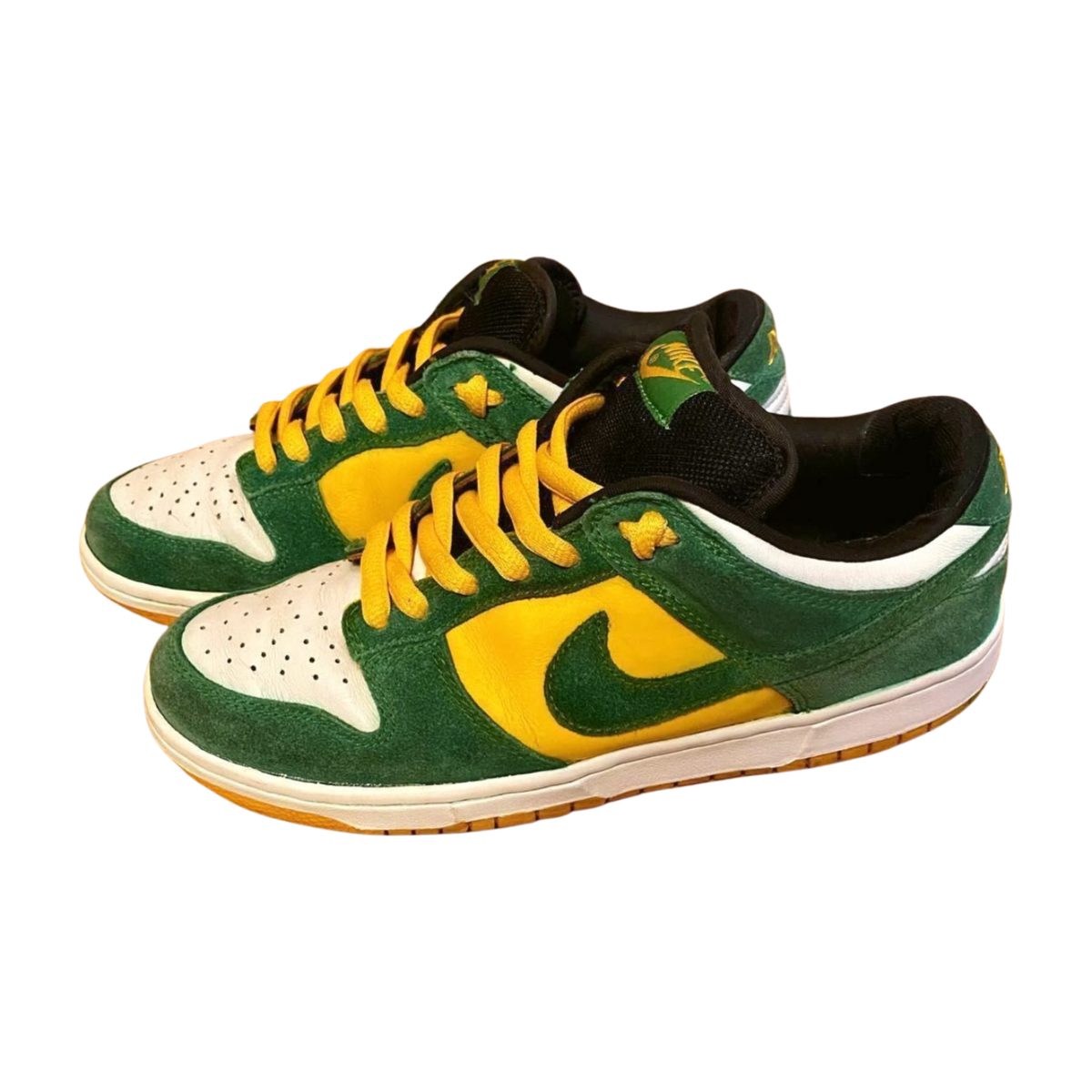 NIKE SB DUNK LOW PRO BUCK White Classic Green 2003 Repaired 