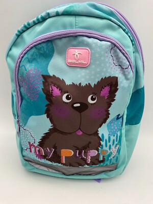 Belmil Kinderrucksack Mädchen für 3-6 Jährige Hündchen Türkis Blue 12L