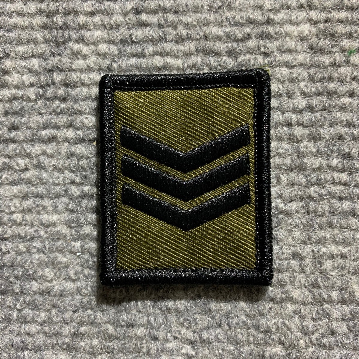 Uk British Army Style Olive Green Rank Patch Hook Loop Rank Slides And