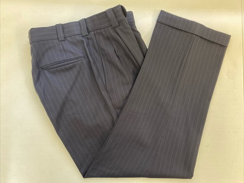 Tom James Men's Dark Navy Blue Striped Suit 42R 30X28 $1,195 - 第 10/13 張圖片
