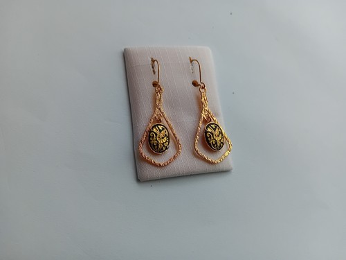 Boucles D'oreilles Mickey Mouse Anframa Plaqué Or 24k - Damascène De Tolède - Fabriqué En Espagne - Occasion