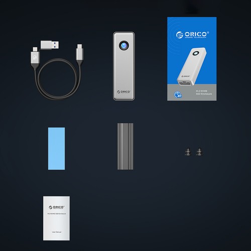 Boîtier de disque SSD USB4 RGB 40Gbps compatible avec Thunderbolt 3/4 M.2 NVME - Photo 10/11