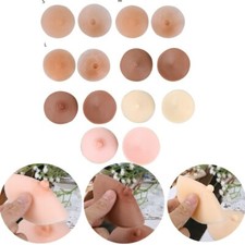 1 Pair Reusable Silicone Nipples Breast Form Cover Pads Bra Self Suction Sticker