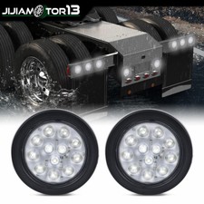 For Trailer Truck Pair 4 Clear Lens Round 12 Led 12v Reverse Backup Tail Lights For Trailer Truck Pair 4 Clear Lens Round 12 Led 12v Reverse Backup Tail Lights