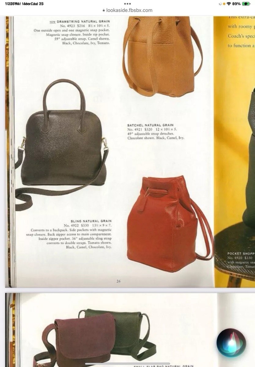 COACH Vintage Sonoma Sling Bag Natural Grain Leather Crossbody