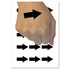 Arrow Solid Temporary Tattoo Water Resistant Fake Body Art Set